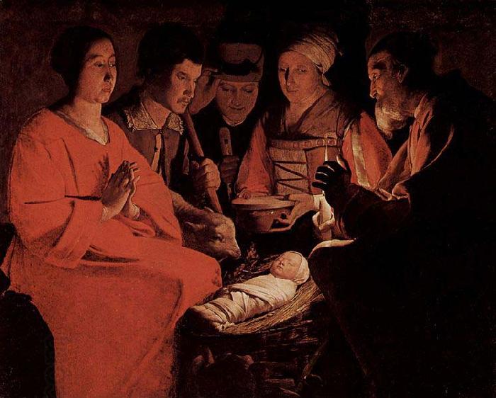 Georges de La Tour Nativity, Louvre China oil painting art